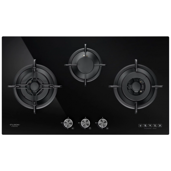 FUJIOH 富士皇 FH-GS6330 SVGL TG 3頭嵌入式煤氣爐 | 6.0kW超強火力、鋼化玻璃面、熄火安全裝置